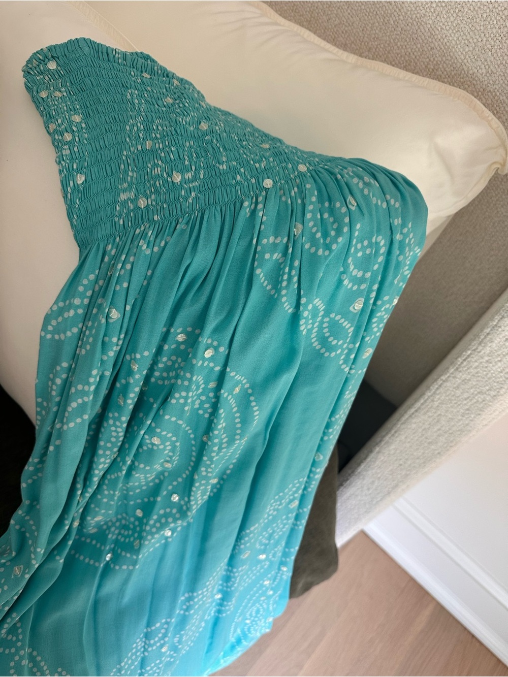 Turquoise Smocked Maxi Dress - Calypso